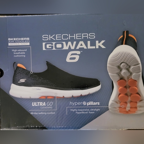 Skechers Go Walk 6 Slip-on Sneaker Men 15 All Black - Picture 7 of 7